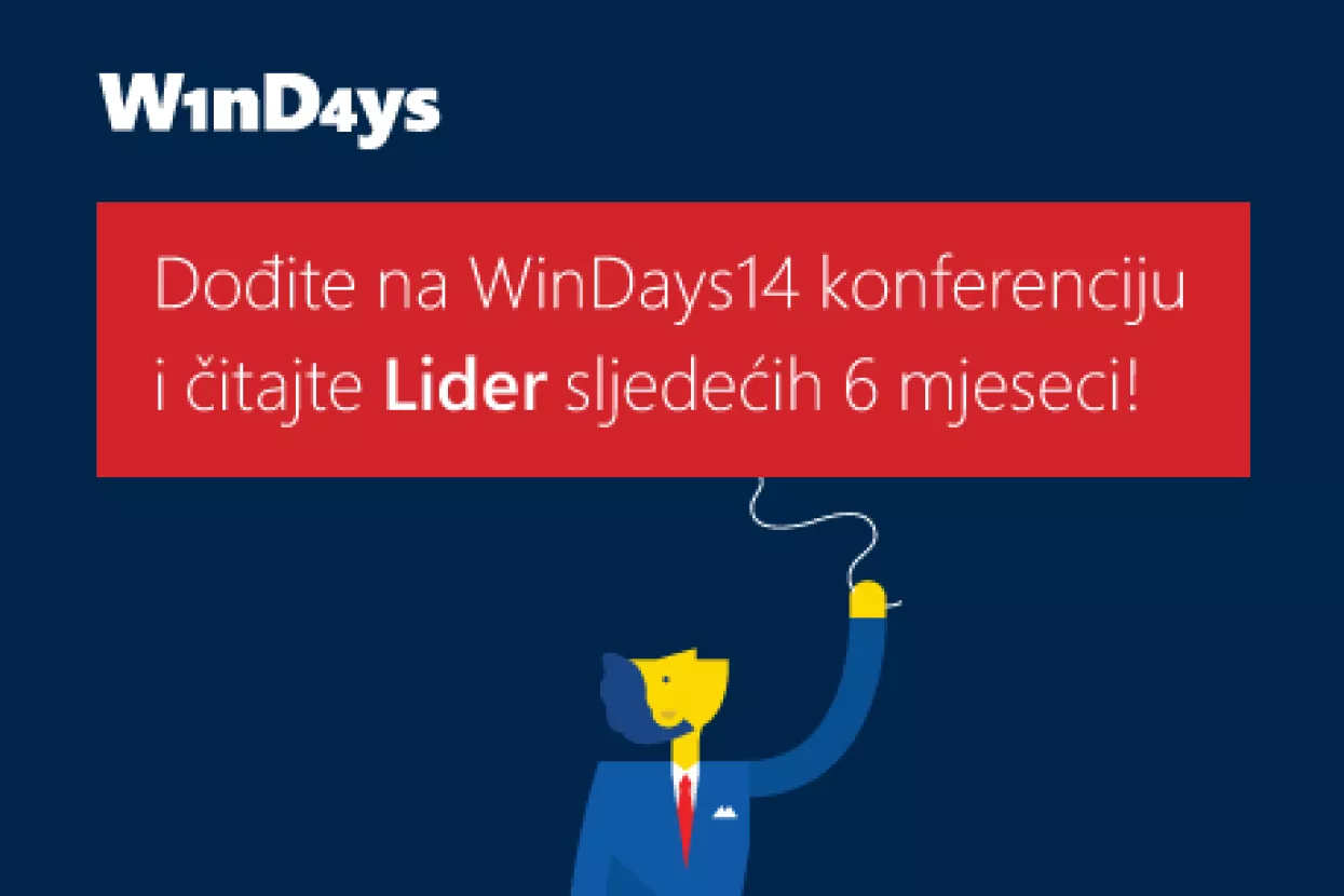 Kupnjom kotizacije za WinDays14 na dar ćete dobiti pretplatu na Lider!