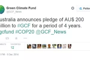 Australija će donirati 165 milijuna dolara UN-ovom Zelenom klimatskom fondu
