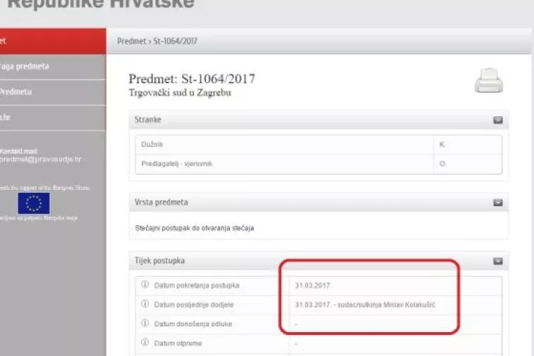 Stečaj Konzuma dodijeljen sucu Kolaku&scaron;iću