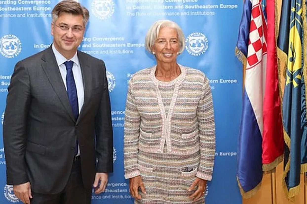 Plenković i Lagarde složni oko racionalnog upravljanja javnim financijama