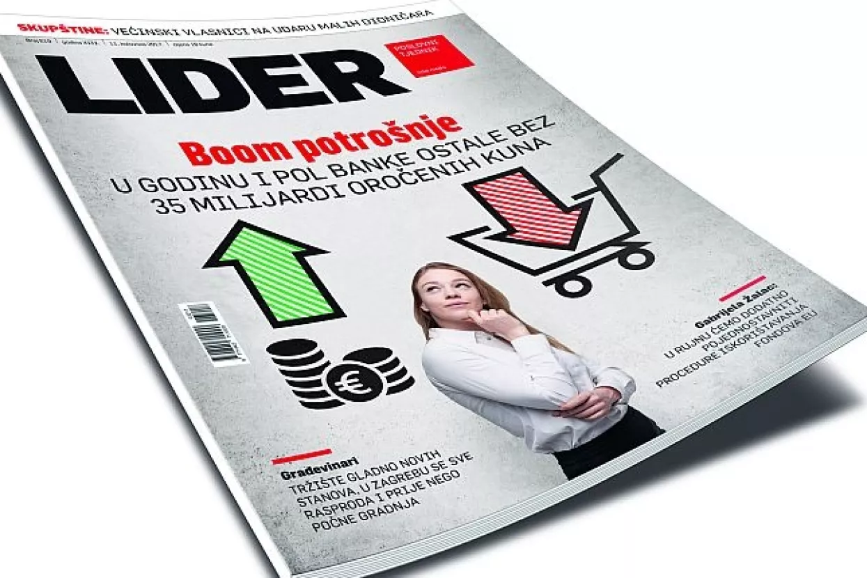 Novi broj Lidera: Boom potro&scaron;nje - U godinu i pol banke ostale bez 35 milijarde oročenih kuna