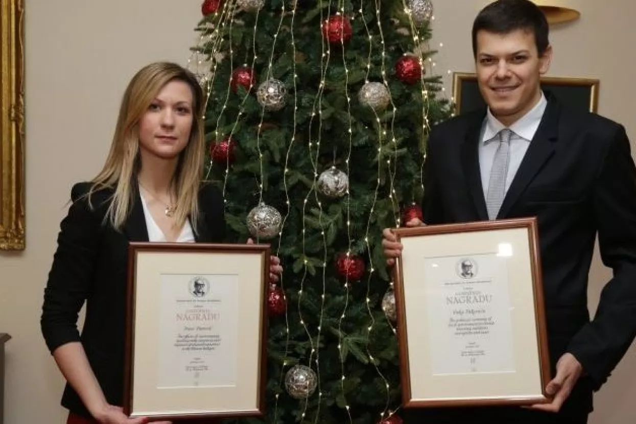 Vuk Vuković i Ivana Đurović dobitnici nagrade Zaklade prof. dr. Marijan Hanžeković