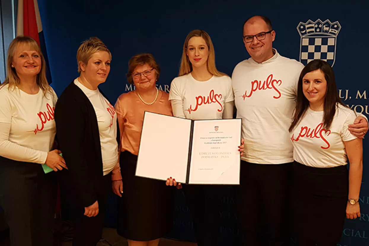 Udruga volontera Podravke &ndash; PULS dobitnik je Godi&scaron;nje nagrade za humanitarni rad