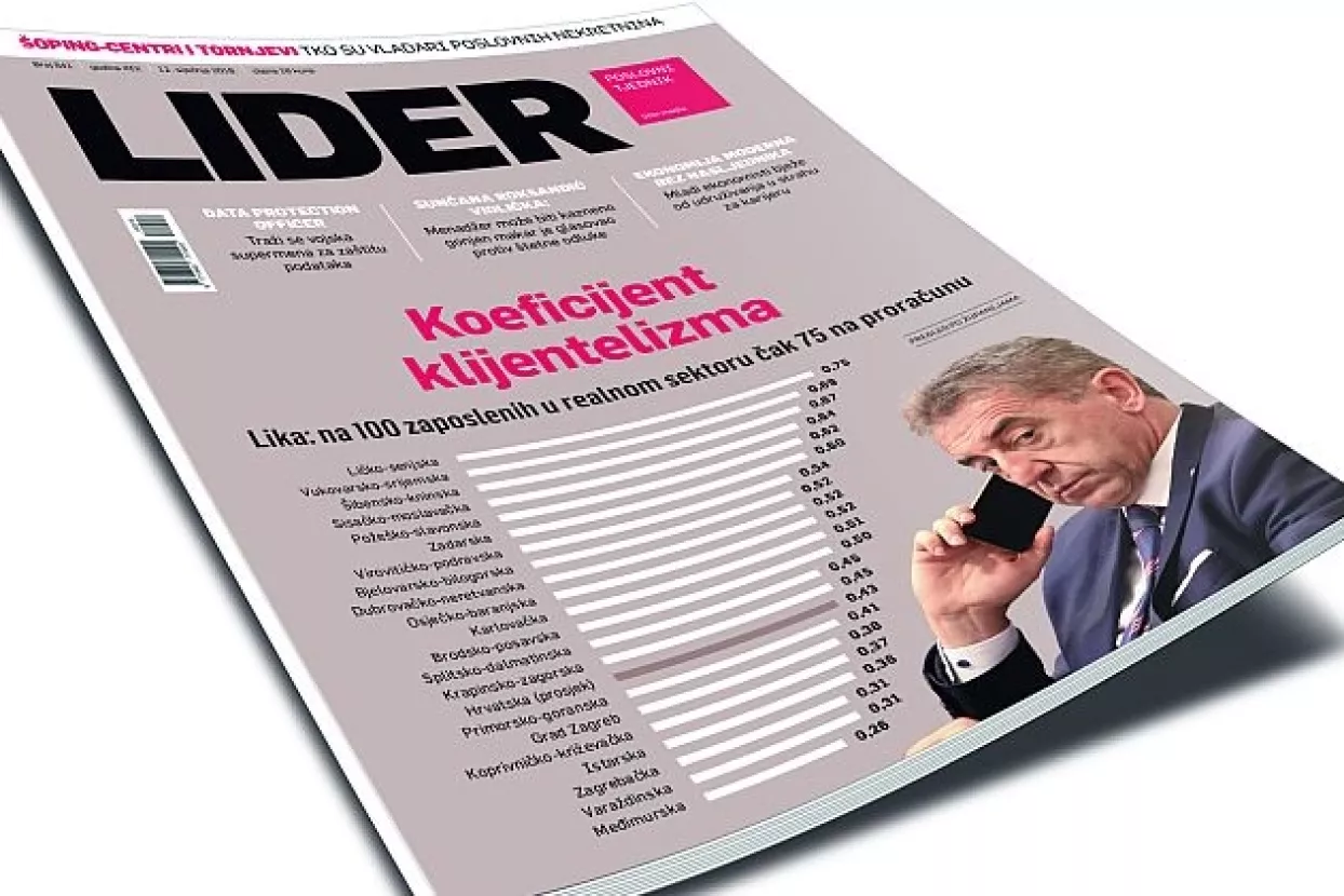 U novom broju Lidera: Klijentelizam &ndash; Lika: Na 100 zaposlenih u realnom sektoru čak 75 na proračunu