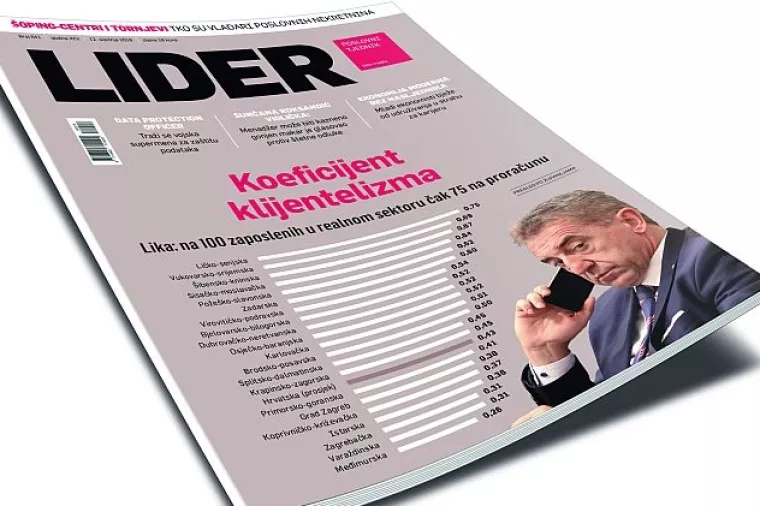 U novom broju Lidera: Klijentelizam &ndash; Lika: Na 100 zaposlenih u realnom sektoru čak 75 na proračunu
