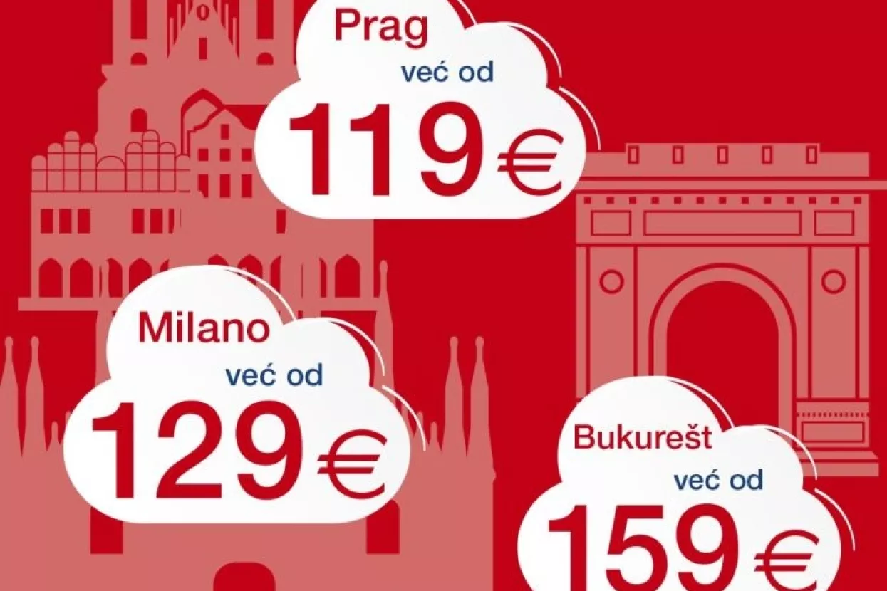Pogledajte u oblake s&nbsp;Croatia Airlinesom i otputujte u Prag, Milano ili Bukure&scaron;t