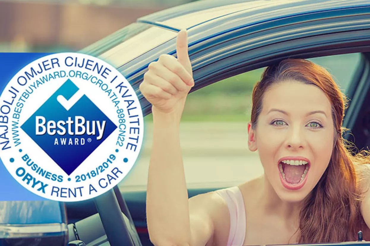 ORYX Rent a car &ndash; nositelj znaka BEST BUY AWARD
