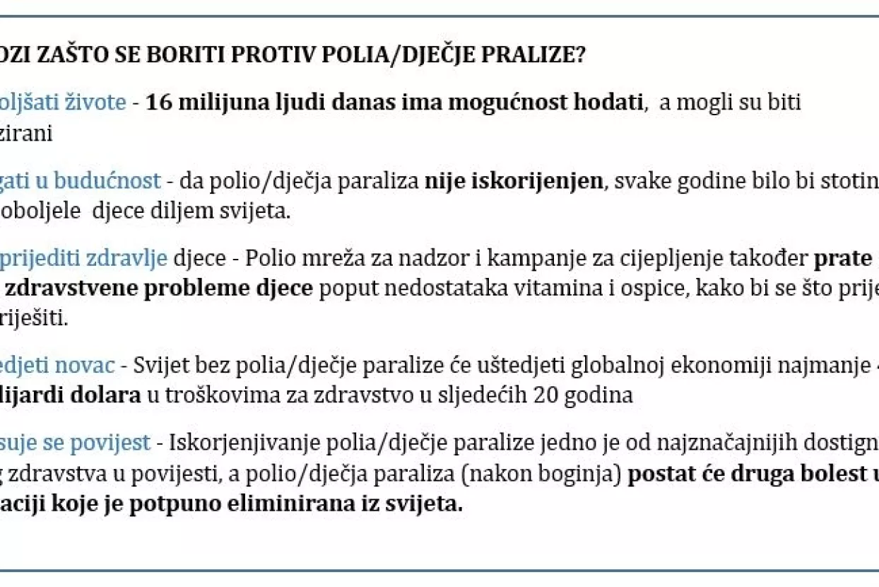 Rotary u akciji iskorjenjivanja dječje paralize