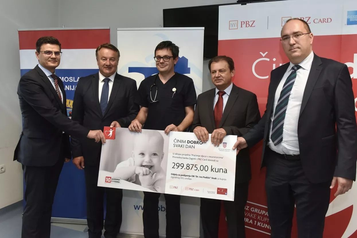 PBZ Grupa donirala EEG uređaj za liječenje djece u sisačkoj Općoj bolnici