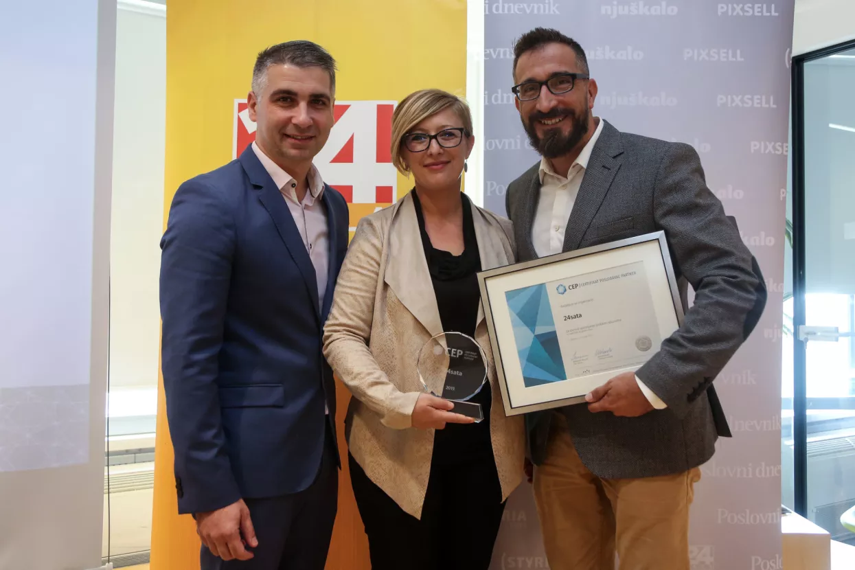 24sata dobitnik statusa Poslodavac Partner
