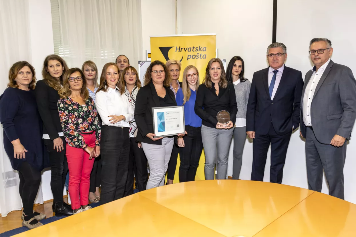 Hrvatskoj po&scaron;ti treći put zaredom dodijeljen certifikat Poslodavac Partner