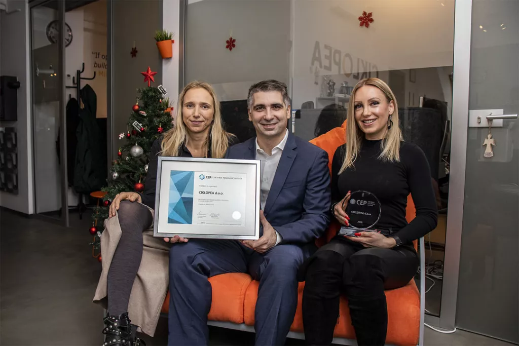 Certifikat Poslodavac Partner &scaron;estu godinu zaredom dodijeljen lokalizacijskoj tvrtki Ciklopea