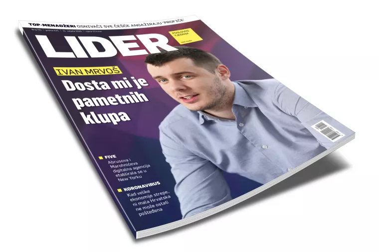 Novi broj Lidera donosi intervju s inovatorom Mrvo&scaron;em, priču o kompaniji Five i utjecaju koronavirusa na gospodarstvo