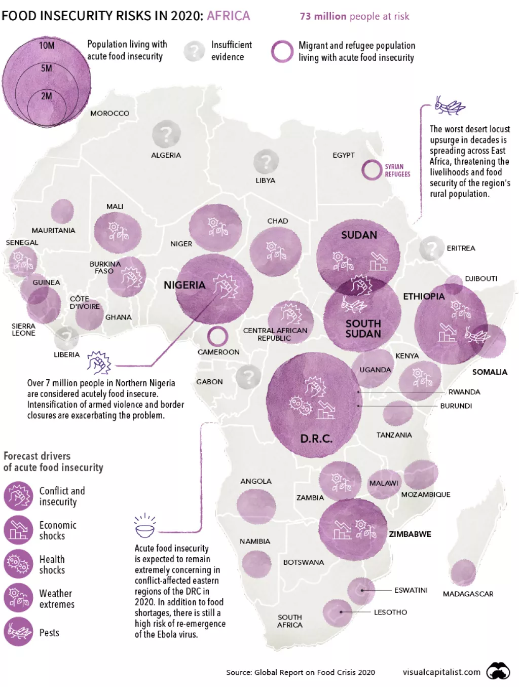 Infografika: Pandemija gladi - do kraja godine vi&scaron;e od 250 milijuna ljudi bit će na rubu života zbog nesta&scaron;ice hrane