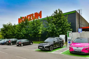 Otvorena prva ultrabrza e-punionica Konzuma i Hrvatskog Telekoma