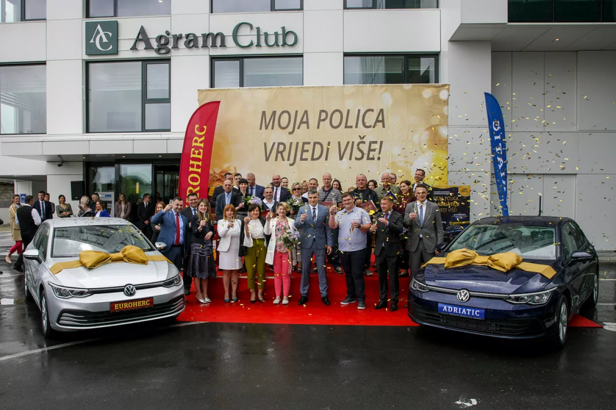 Euroherc i Adriatic dodijelili novčane nagrade i atraktivne Golfove 8 u prvom kolu nagradnih igara 'Moja polica u Eurohercu/Adriaticu vrijedi vi&scaron;e'