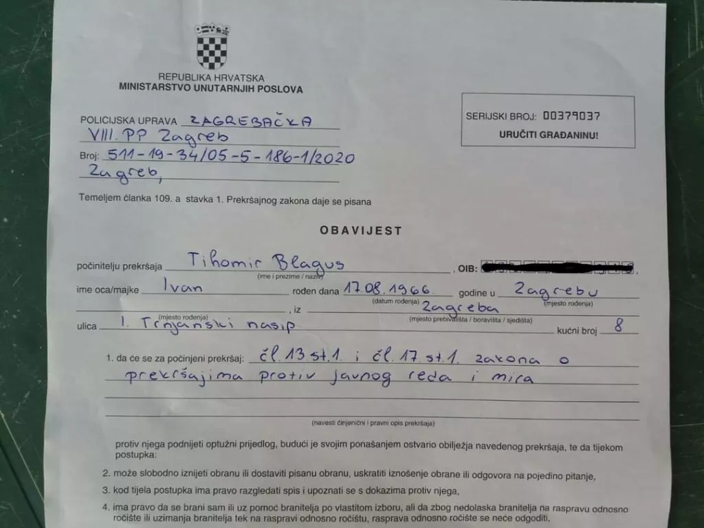 TUMAČENJE U PRAVU (2): Blagus je dobio obavijest o optužnom prijedlogu. &Scaron;to to znači?