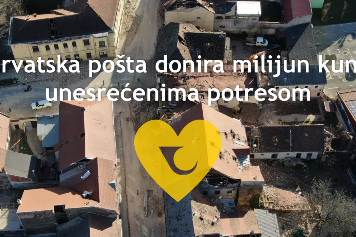 Hrvatska po&scaron;ta donira milijun kuna za potresom pogođena područja