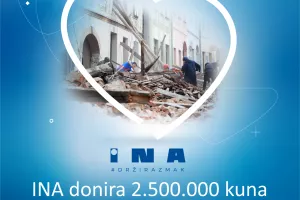 INA donira 2,5 milijuna kuna za potresom pogođena područja