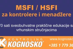 Kontroling Kognosko d.o.o. organizira uživo vi&scaron;emjesečnu edukaciju MSFI/HSFI za kontrolere i menadžere