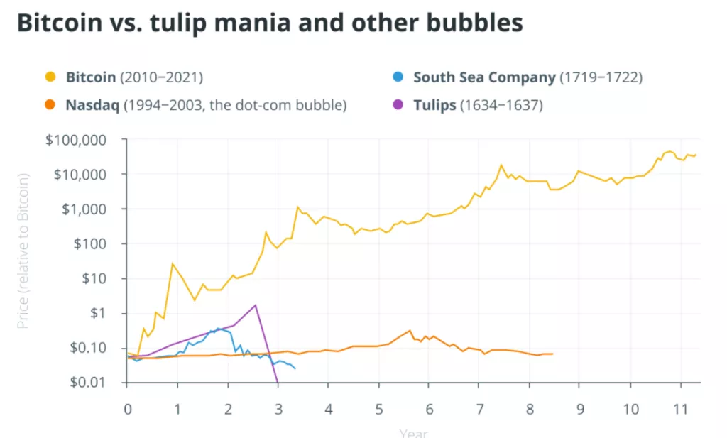 Usporedba bitcoina s tulipomanijom i dot-com balonom - istina ili apsurd?