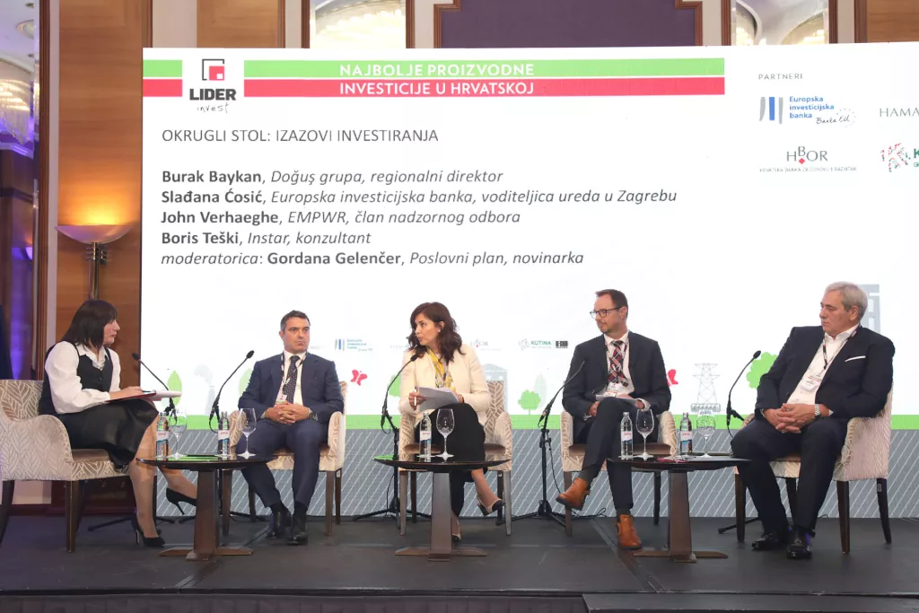 LIDER INVEST ZAVR&Scaron;NA MANIFESTACIJA 2022. Okrugli stol: Izazovi investiranja, Gordana Gelenčer, Burak Baykan, Slađana Ćosić, John Verhaeghe i Boris Te&scaron;ki