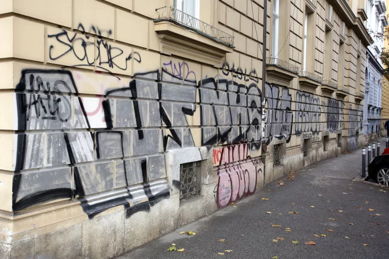 Zagreb, grafiti po centru grada