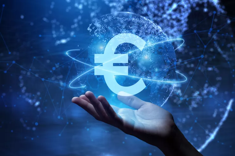 euro, valuta, nova, digitalni novac