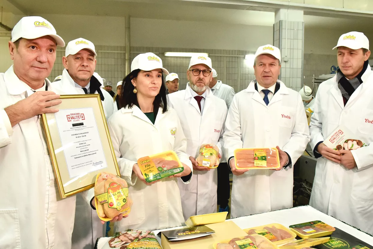 Cekinu dodjeljen certifikat Dokazana kvaliteta Hrvatska za meso peradi