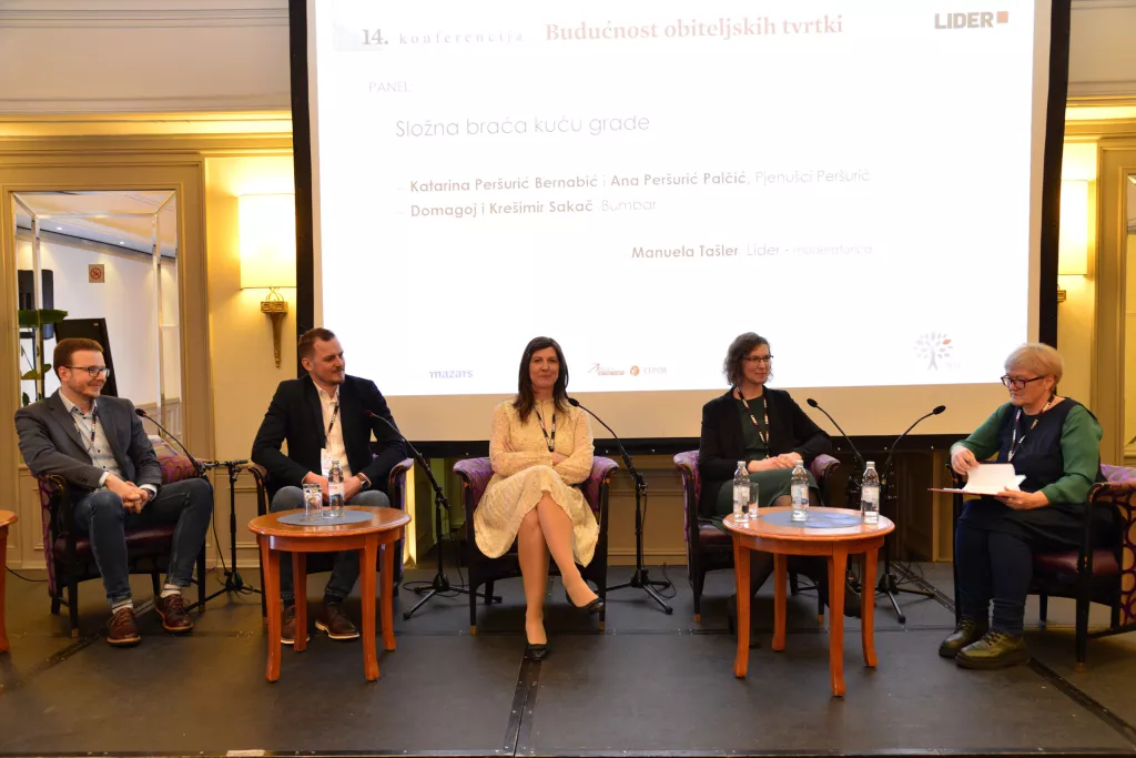 Budućnost obiteljskih tvrtki 2023, Domagoj Sakač, Kre&scaron;imir Sakač, Katarina Per&scaron;urić Bernabić, Ana Per&scaron;urić Palčić, Manuela Ta&scaron;ler
