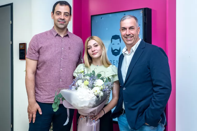 Dodjela stipendije "Luka Mak"<br>Ivan Tolić, Dina Komlinović i Hrvoje Balen