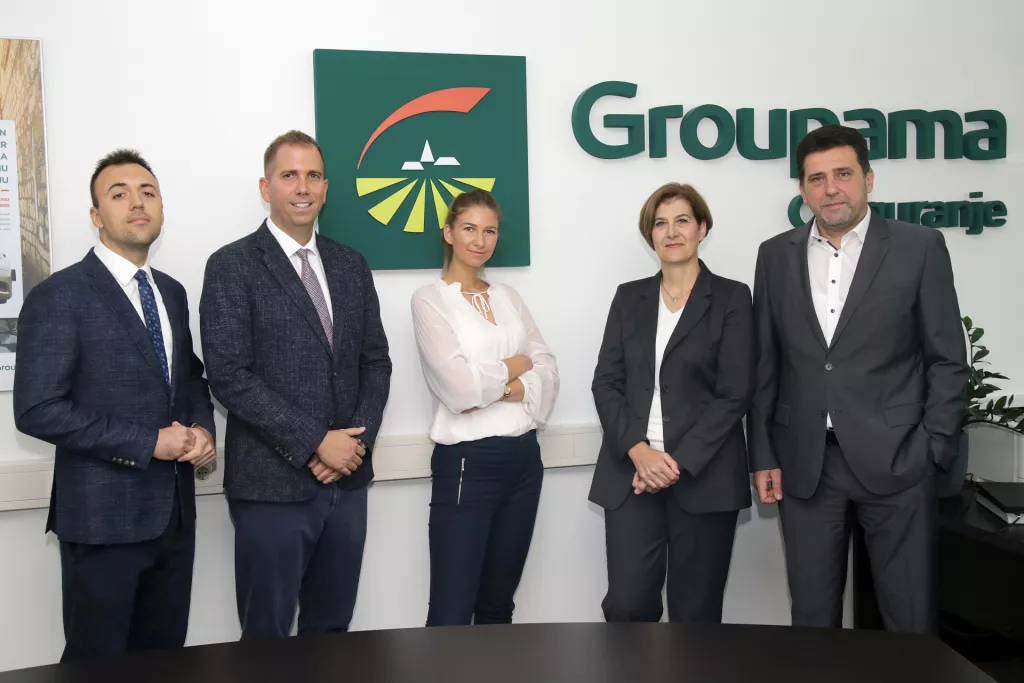 Moontop u Groupama osiguranju: Josip Miletić, Branimir Gospić, Klara Dragi&scaron;ić, Monika Brzović, Sanel Volarić