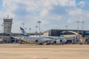 Tel Aviv Israel - 2022El Al Aircraft - Airplane In Ben Gurion Airport, Tel Aviv, Israel, Izrael