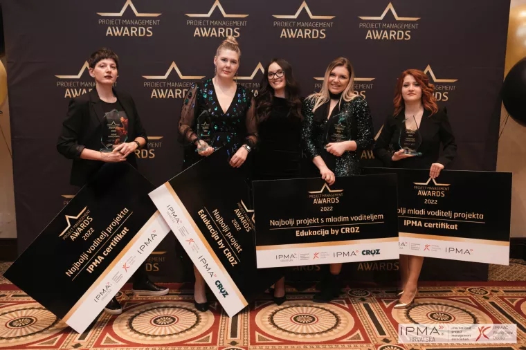Lucija Zlatar (Infinum), Tatjana Kotarski (Erste&Steierm&auml;rkische Bank d.d.), Patricija Hrenek (Veleučili&scaron;te Baltazar), Lara Brdar (Sveučili&scaron;te u Rijeci - Medicinski fakultet)<br>Project Management Awards, IPMA
