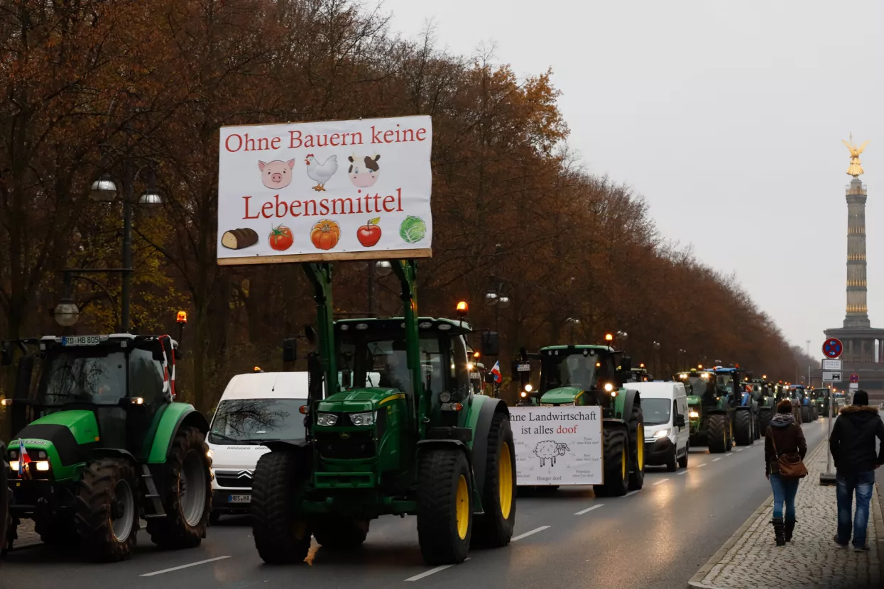 Verlin, protesti, poljoprivrednici, farmeri