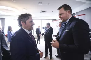 Predstavljanje Bijele knjige 2024. Udruženja stranih ulagača u Hrvatskoj "Konkurentnost Hrvatske nakon dovr&scaron;etka procesa europskih integracija: novo poglavlje" <br>Velimir&Scaron;onje i Marko Primorac