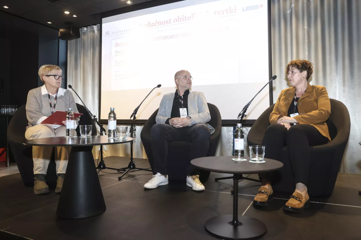 Budućnost obiteljskih tvrtki 2024.<br>4. panel<br>Manuela Ti&scaron;ler, Marin Rogić, Snježana Bilo&scaron;.
