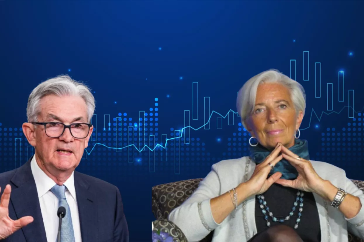 Jerome Powell (FED) i Christine Lagarde (ECB)