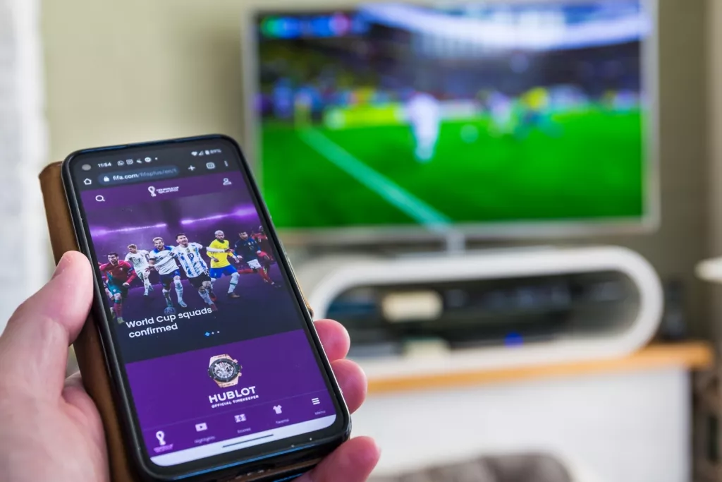 Fifa World Cup on smartphone