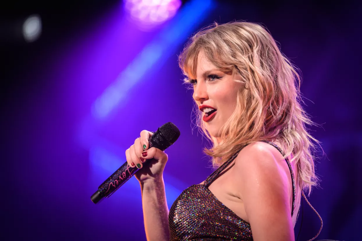 New York, NY, USA - December 13, 2019 Taylor Swift performs at the 2019 Z100 Jingle Ball at Madison Square Garden.