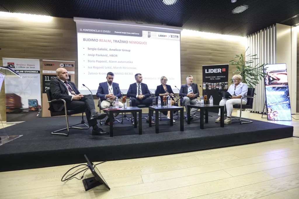 11. konferencija o izvozu: Pametni znaju čemu služi izvoz.1. panel: Budimo realni.Sergio Galo&scaron;ić, Josip Pavković, Boris Popović, Iva Rogović Lekić, Želimir Kramarić