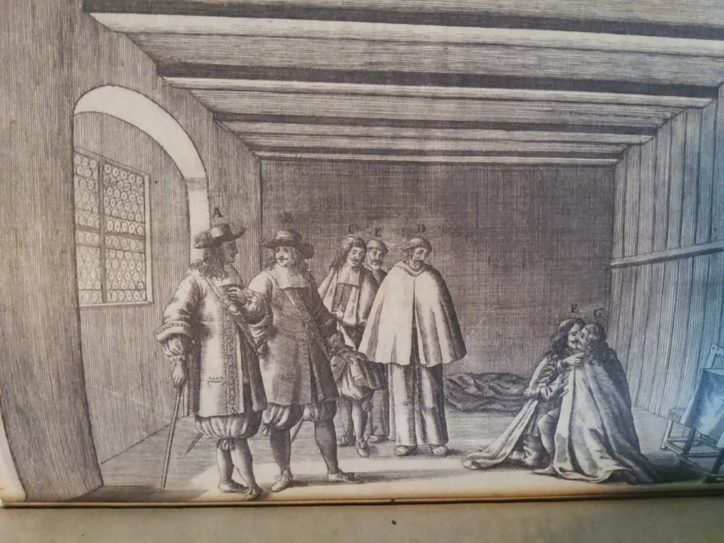 Opro&scaron;taj Zrtinskog i Frankopana G i F, A grof Abele, bakrorez, Cornelis Mayssens, izvor Kazneni postupak protiv Petra Zrinskog i Frana Krste Frankopana - Dokumenti, &Scaron;k-knjiga