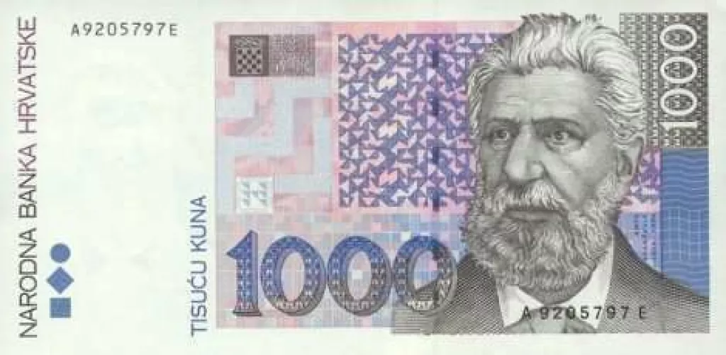 Ante Starčević na novčanici od tisuću kuna 