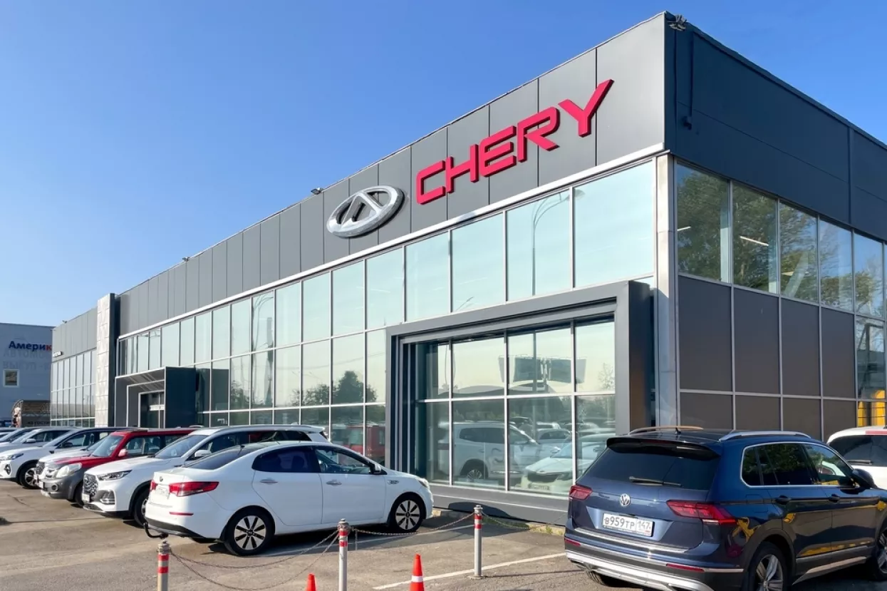 St-Petersburg, Russia, August 28, 2024Dealer store CHERY, GEELY. Brand's showroom. Chinese State Car Manufacturers. Luxury division of Chinese State-owned automaker CHERY, GEELY. Chinese Motor.Chery Auto