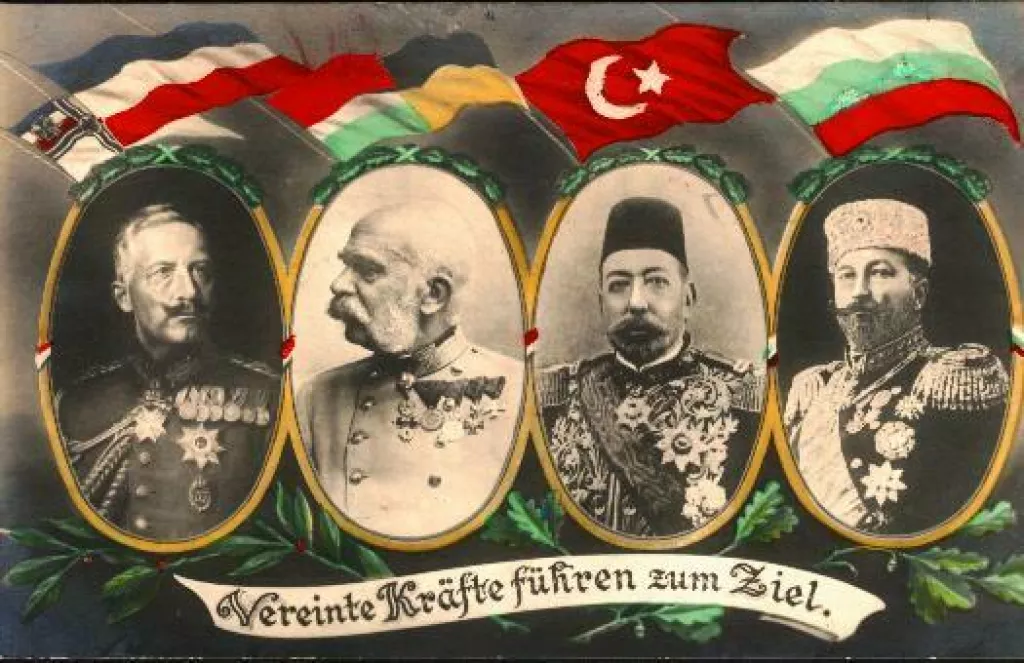 Lideri carstva koje će nestati 1918., razglednica