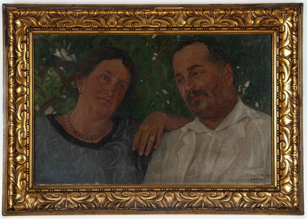 Stjepan i Marija Radić, slika, Ivan Ti&scaron;ovm 1925.
