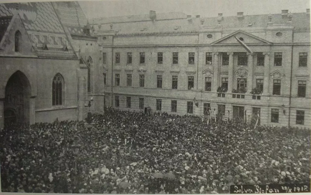 Hrvati pozdravljaju progla&scaron;enje raskida veza s Austro-Ugarskom, Silva &Scaron;tefan