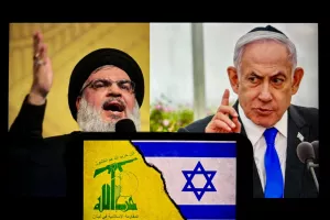 Benjamin Netanyahu, Hassan Nasrallah. Hezbollah and israel