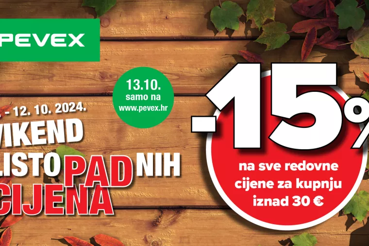 Pevex vikend listopadnih cijena