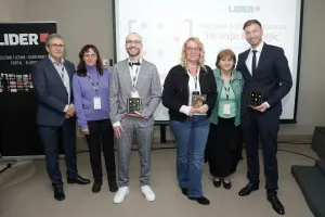 Dodjela nagrade Hrvoje Mateljić 2024. Miodrag &Scaron;ajatović, Slavica Bakić, Domagoj Paljizović, Ksenija Pu&scaron;karić, Tena Peri&scaron;in i Marko &Scaron;iklić